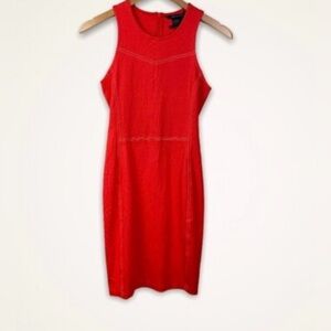 A/X ARMANI EXCHANGE Red Pencil Bodycon Sleeveless Midi Dress Women’s Sz L EUC